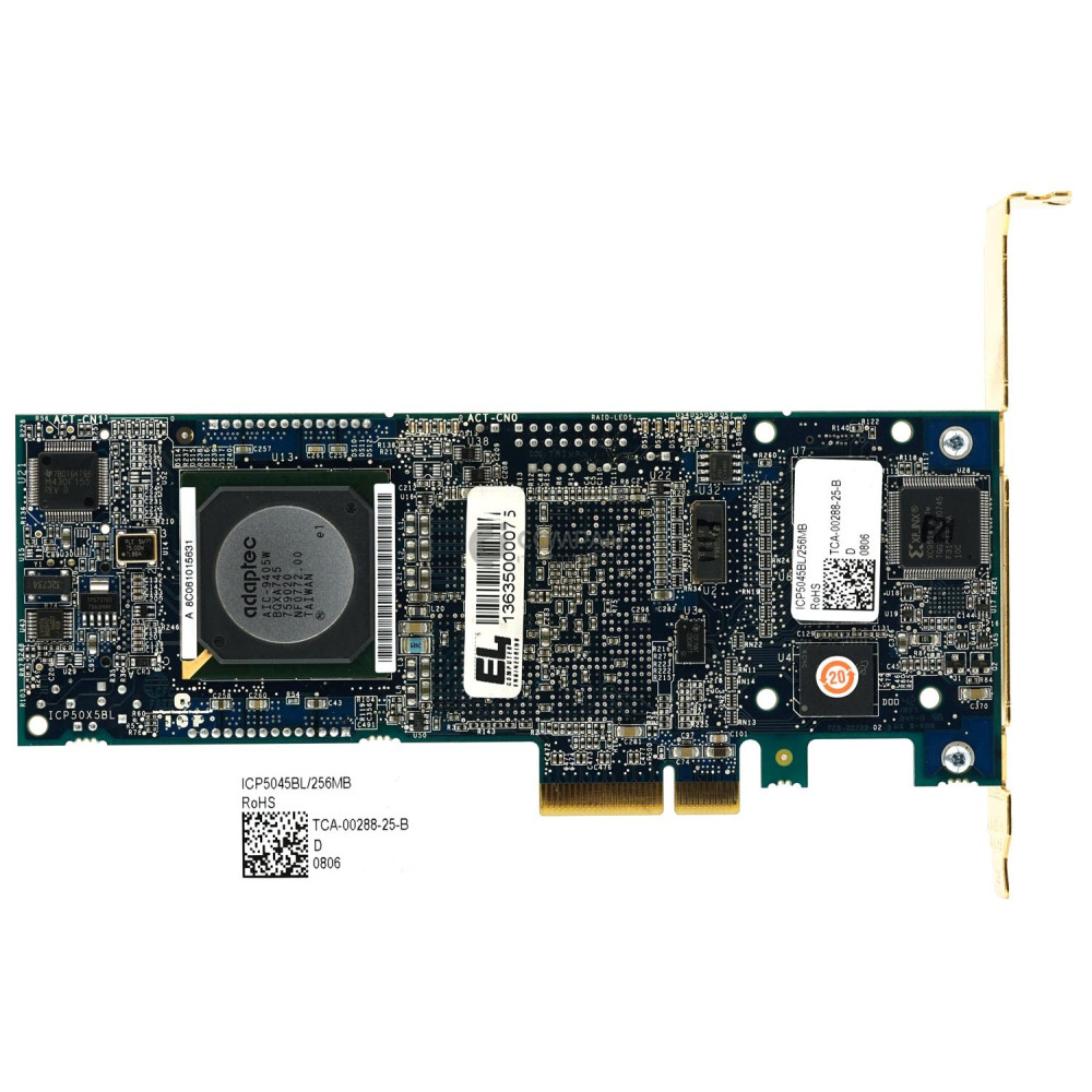 ICP5045BL-256MB ADAPTEC 256MB SAS 3G RAID PCIE CONTROLLER